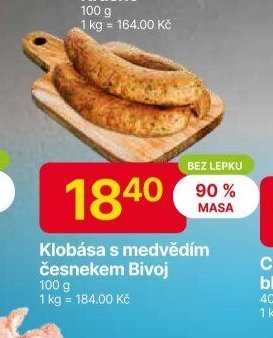 Klobása s medvědím česnekem Bivoj