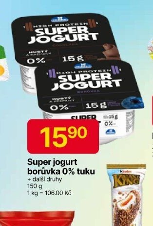 Super jogurt borůvka 0% tuku