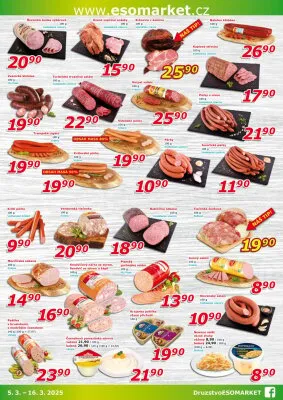 akční leták ESO MARKET 5.3.2025-16.3.2025
