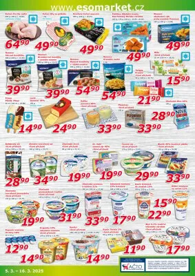 akční leták ESO MARKET 5.3.2025-16.3.2025
