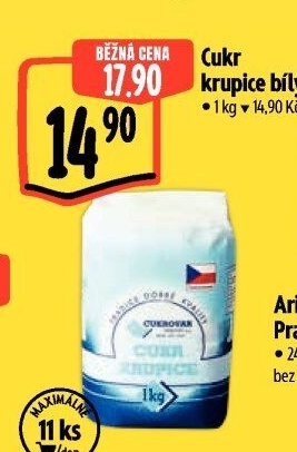 Cukr krupice Cukrovar Vrbátky