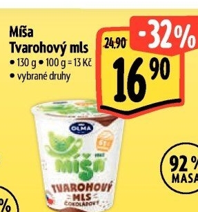 Dezert Tvarohový mls Míša Olma