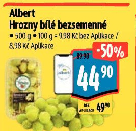 Hrozny bílé bezsemenné Albert
