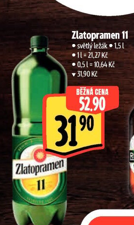 Pivo světlý ležák 11° Zlatopramen