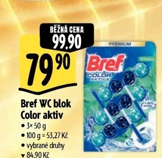 WC blok tuhý Color Aktiv Bref