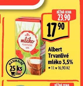 Albert Trvanlivé mléko 3,5%