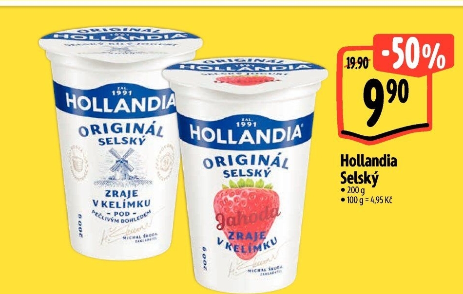 Bílý jogurt selský Hollandia