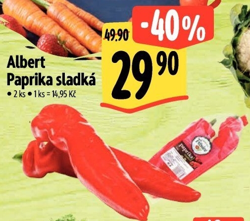 Paprika červená Albert
