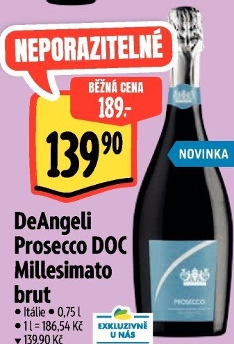 Prosecco Millesimato Brut DOC De Angeli