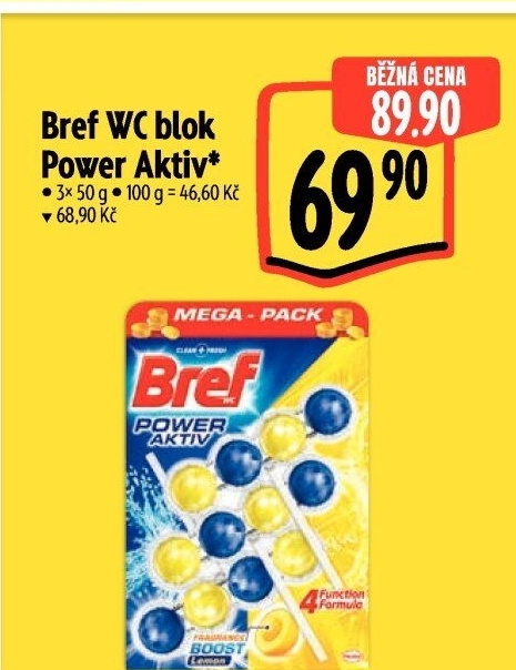 WC blok tuhý Power Aktiv Bref