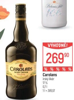Likér irský Carolans