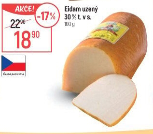 Sýr Eidam uzený 30% Lacrum