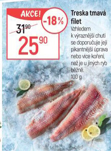 Treska tmavá filety