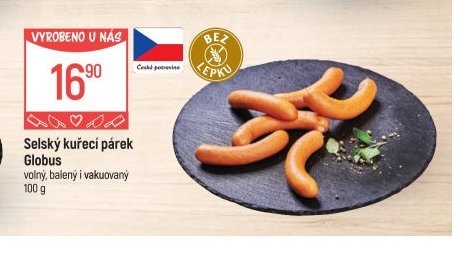 Selské kuřecí párek Globus
