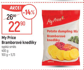 Bramborové knedlíky v prášku My Price