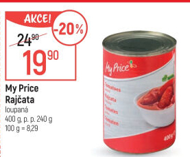 Rajčata loupaná My Price