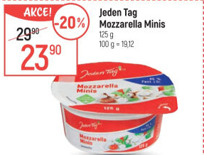 Sýr Mozzarella Minis Jeden Tag