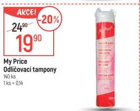 Odličovací tampony My Price