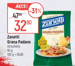 Sýr strouhaný Grana Padano Zanetti