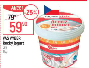 Jogurt řecký bílý Váš Výběr