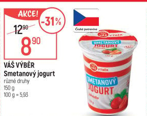 Ochucený jogurt smetanový Váš Výběr