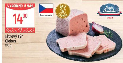 Paštika játrový sýr Globus