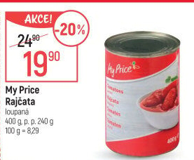 Rajčata loupaná My Price