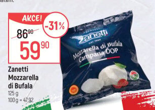 Sýr Mozzarella di Bufala Zanetti