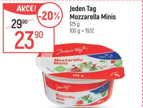 Sýr Mozzarella Minis Jeden Tag