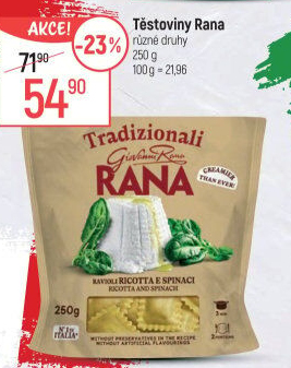 Těstoviny plněné čerstvé Giovanni Rana