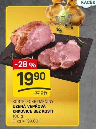 Vepřová krkovice uzená bez kosti Kostelecké uzeniny
