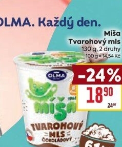 Dezert Tvarohový mls Míša Olma