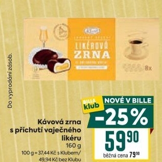 Likérová zrna Klasa Pekárny a cukrárny Klatovy