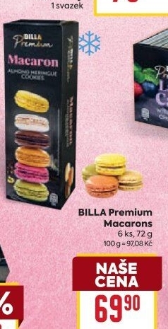 Makronky mražené Premium Billa