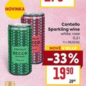 Víno perlivé Secco Contello