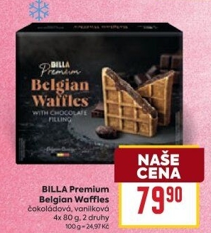 Waffle mražené Billa Premium