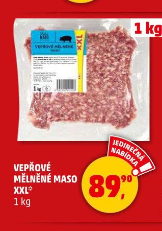 VEPŘOVÉ MĚLNĚNÉ MASO XXL