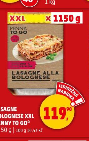 PENNY TO GO LASAGNE ALLA BOLOGNESE