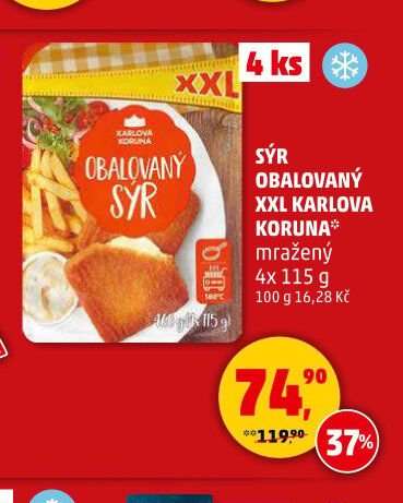 KARLOVA KORUNA OBALOVANÝ SÝR XXL
