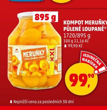 KOMPOT MERUŇKY PŮLENÉ LOUPANÉ