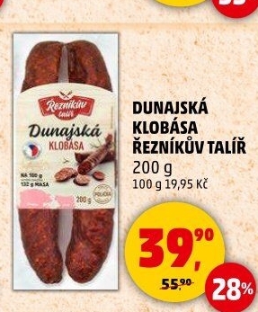 Dunajská klobása Řezníkův talíř