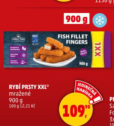 Rybí prsty nemleté mražené Family Fish