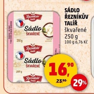 Sádlo škvařené Řezníkův talíř