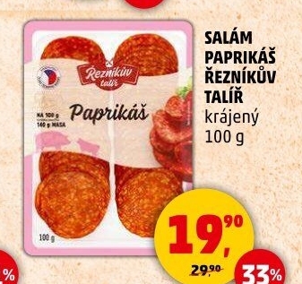 Salám Paprikáš Řezníkův talíř