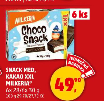Snack mléčný Milkeria