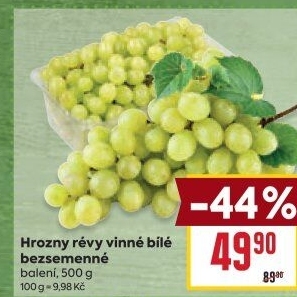 Hrozny bílé bezsemenné