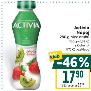 Jogurtový nápoj Activia Danone