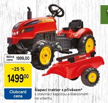 Dětský šlapací traktor