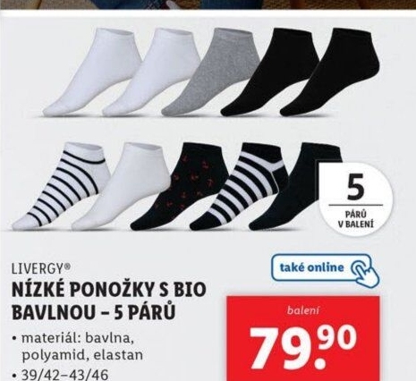 Pánské nízké ponožky Livergy