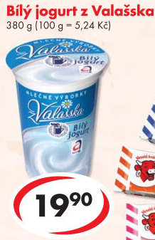 Bílý jogurt z Valašska Mlékárna Valašské Meziříčí